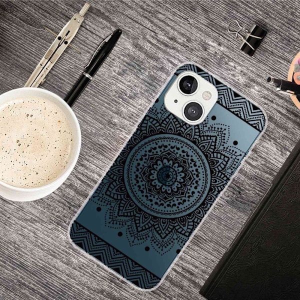 Deco iPhone 14 Plus skal - Daturablommor Svart