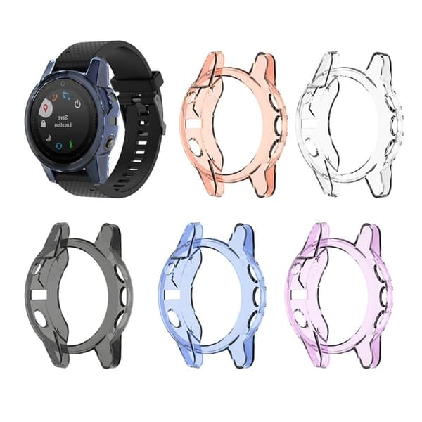 Garmin Fenix 5S / 5S Plus genomskinligt skydd - Transparent Rosa Rosa