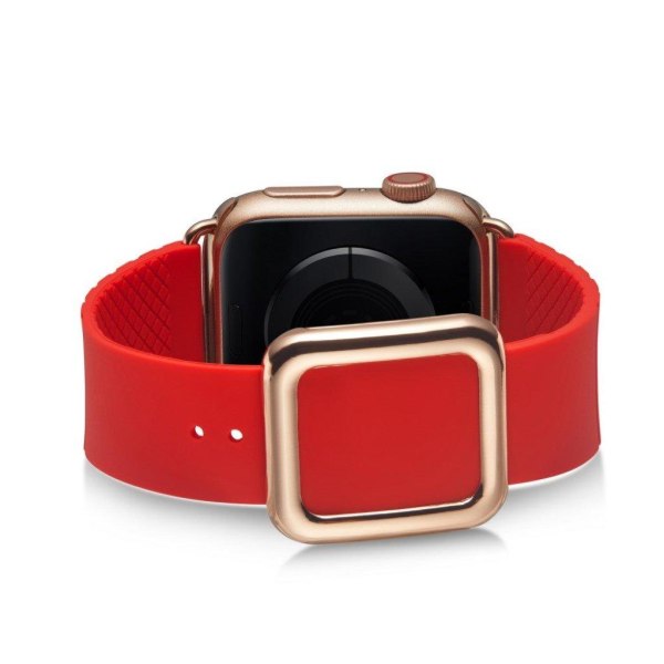 Apple Watch 40 mm klockarmband i silikon i modern stil - Röd Röd