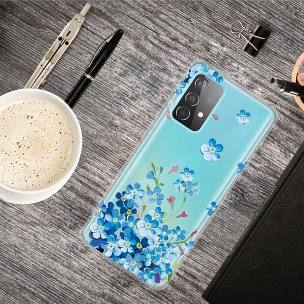 Deco Samsung Galaxy A52 5G kotelot - Sininen Kukka Blue