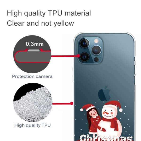 Joulu iPhone 12 Pro Max tapauksessa - Tyttö Ja Lumiukko White