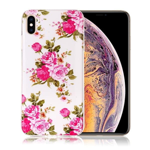iPhone Xs Max noctilucent skaletui - Levende Blomster Pink