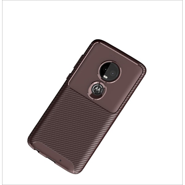 Carbon Flex Motorola Moto G7 Plus kuoret - Ruskea Brown