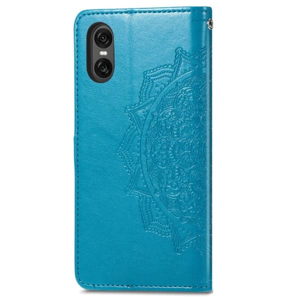 Mandala Sony Xperia 10 VI nahkakotelo - Sininen Blue
