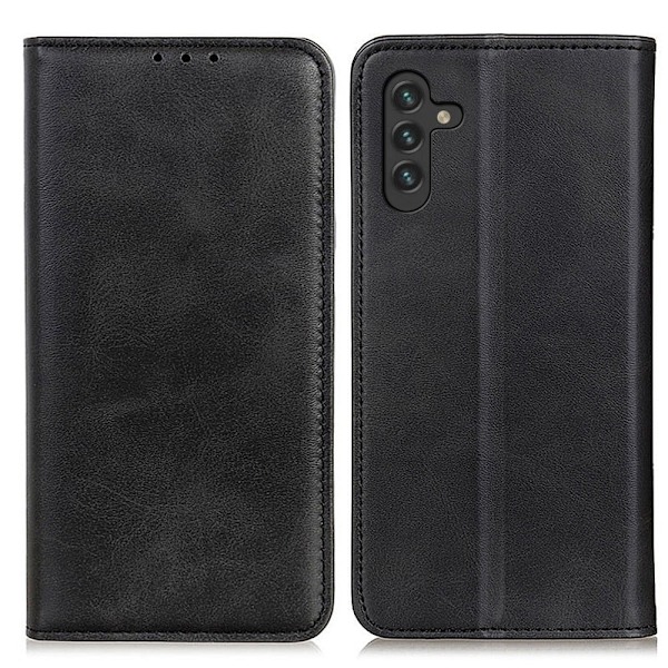 Äkta läder Samsung Galaxy A13 5G fodral - Svart Svart