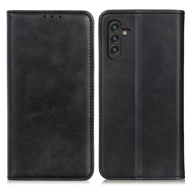 Flip Etui med Pung i Ekte Lær til Samsung Galaxy A13 5G - Svart Black