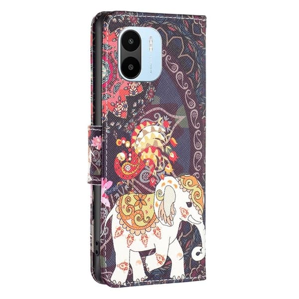 Wonderland Xiaomi Redmi A1 Flippetui - Blomst og Elefant Multicolor