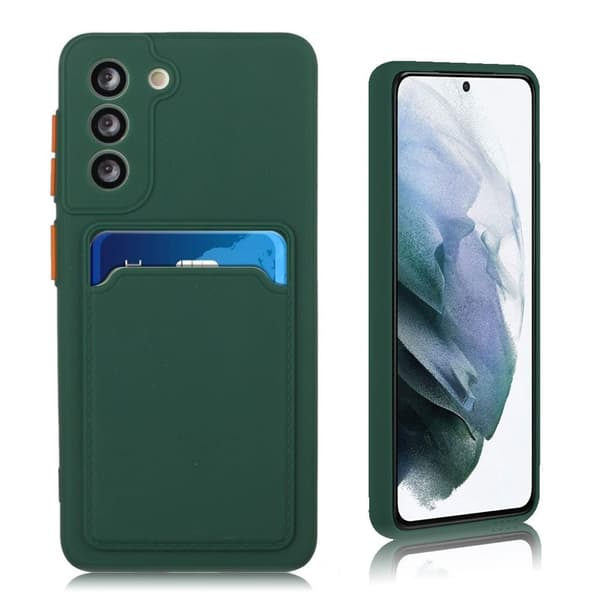 Deksel til kortholder for Samsung Galaxy S21 FE - Mørkegrønn Green