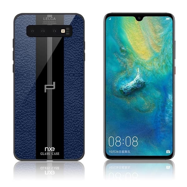 NXE LELCA Samsung Galaxy S10e teksturmønster skinnetui - blå Blue