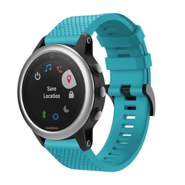 Stilfuld silikone-urrem til Garmin Fenix 5S - Babyblå Blue