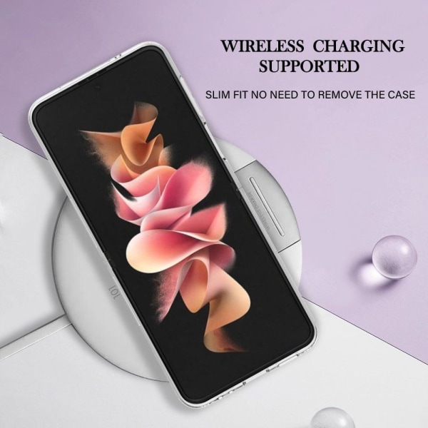 Marble Samsung Galaxy Z Flip4 Etui - Rødguld Pink