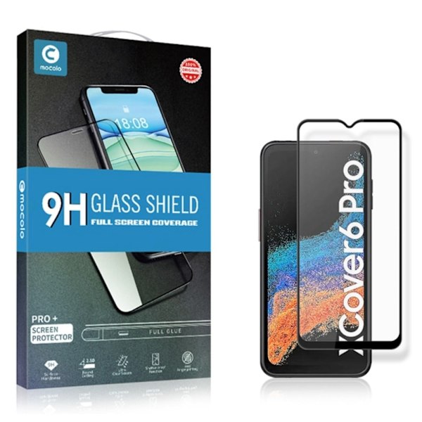 MOCOLO HD Samsung Galaxy Xcover 6 Pro skærmbeskytter i hærdet glas - Sort Udgave Transparent