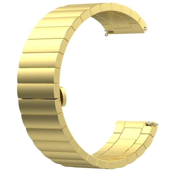 Fitbit Versa erstatnings urrem i rustfrit stål med sommerfugle-spænde - Guld Gold