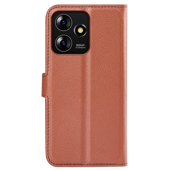Classic ZTE Blade A73 flip etui - Brun Brown