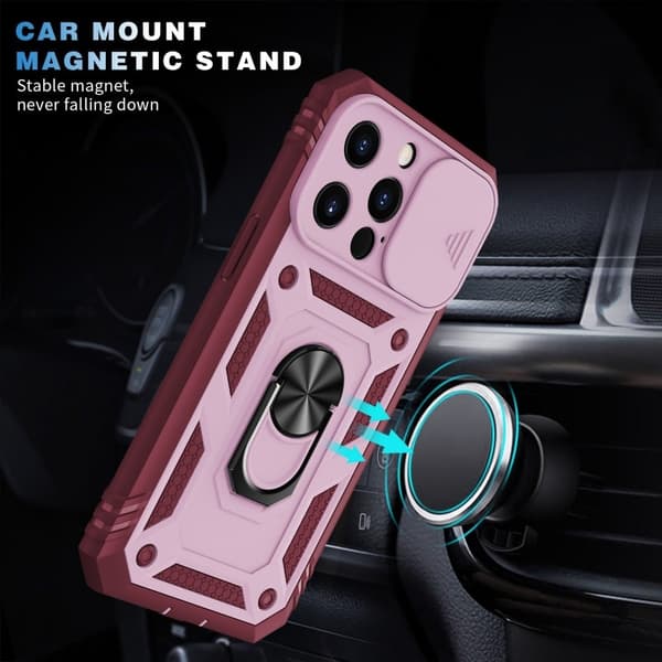 Bofink Combat iPhone 13 Pro deksel - Rosa / Mørkerød Pink