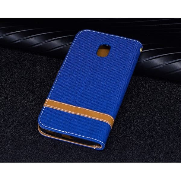 Samsung Galaxy J3 (2017) Tofarget etui – Blå og gul Blue