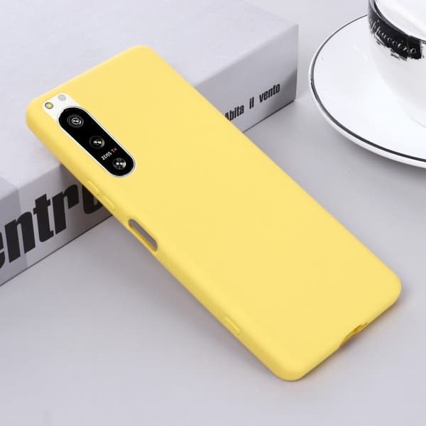 Matte Liquid silikone cover til Sony Xperia 5 IV - Gul Yellow