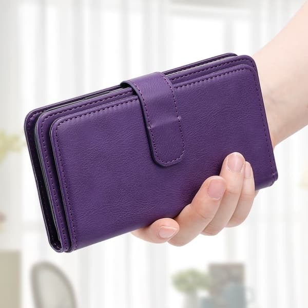 Xiaomi Redmi Note 13 5G  etui med pung & 10 kortpladser - Lilla Purple