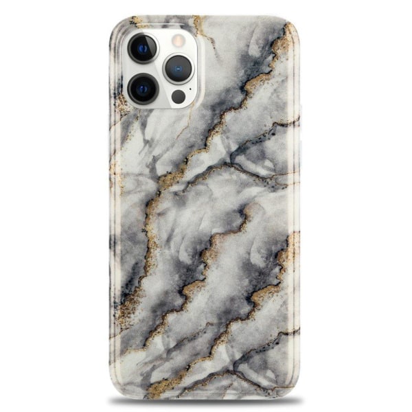 Marble design iPhone 12 Pro / iPhone 12 kotelot - Valkoinen White