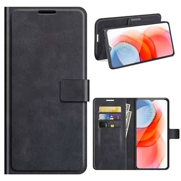 Wallet-style Læder Etui til Motorola Moto G Play (2021) - Sort Black