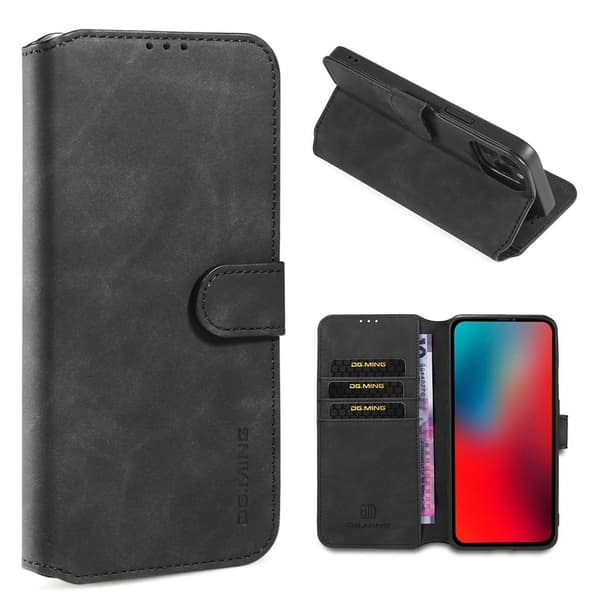 DG.MING iPhone 13 Pro Max retro etui - Sort Black