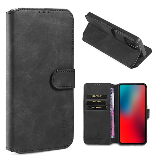 DG.Ming iPhone 13 Pro Max Retro Etui - Svart Black