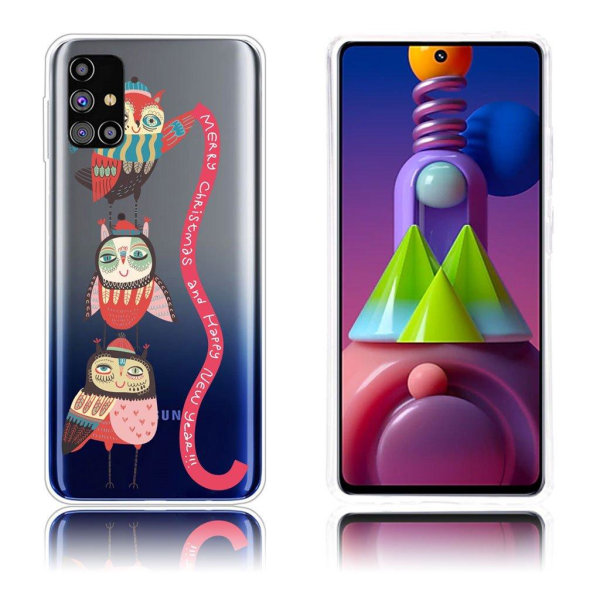 Joulu Samsung Galaxy M51 tapauksessa - Joulu Pöllö Multicolor