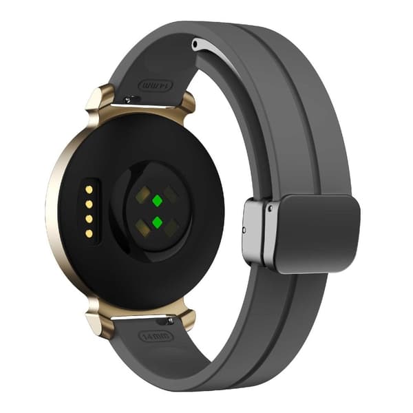 Garmin Lily 2 Silikonarmbånd med magnetisk sammenleggbar spenne - Space Grey Med Svart Spenne Black