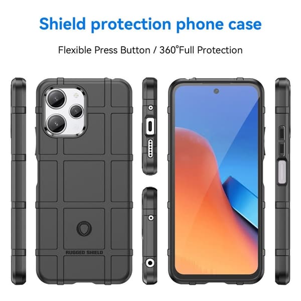 Rugged Shield Suojakotelo Xiaomi Redmi 12 - Musta Black
