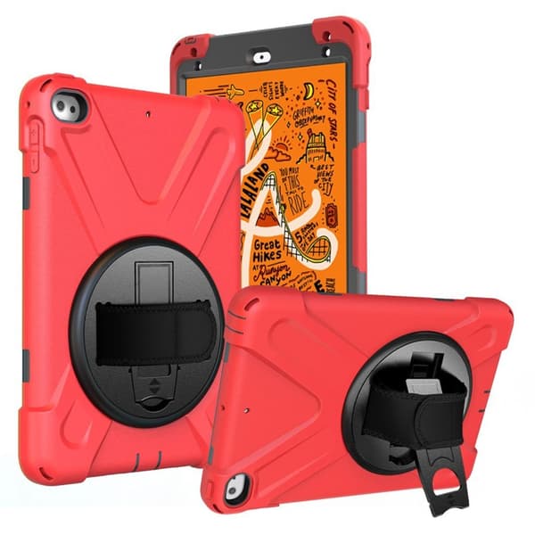 iPad Mini (2019) X-Shape kestävä hybridikotelo - Punainen Red