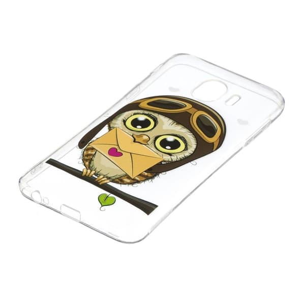 Samsung Galaxy J4 (2018) mønstret gelveske - Owl Multicolor