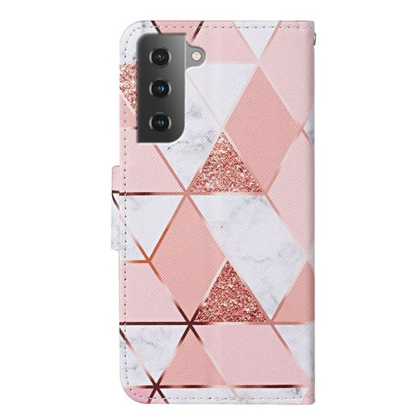 Wonderland Samsung Galaxy S23 Plus Läppäkotelo - Marble Pattern Pink