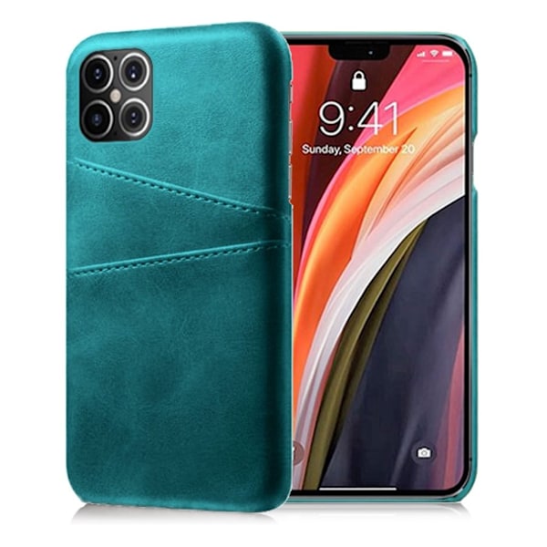 Dual Card iPhone 12 Pro Max deksel - Cyan Green