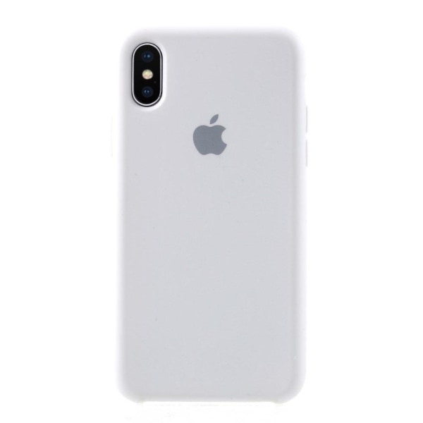 iPhone XS silkeslent silikonfodral - Vit Vit