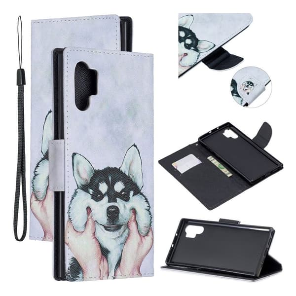 Wonderland  Samsung Galaxy Note 10 Pro flip veske - Hund White
