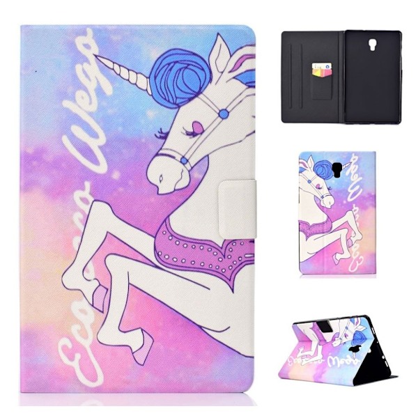 Samsung Galaxy Tab A 10.5 kuviollinen synteetti nahkainen suojakotelo kortti paikoilla - Yksisarvinen Multicolor