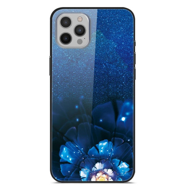 Fantasy iPhone 12 Pro Max cover - Blå Blomster Blue