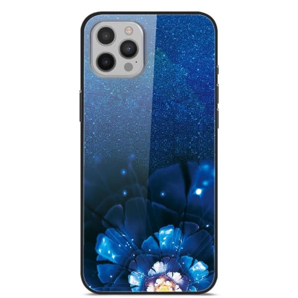 Fantasy iPhone 12 Pro Max kotelot - Siniset Kukat Blue