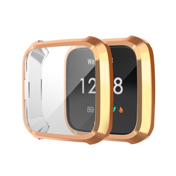 Fitbit Versa Lite elegant elektropläteringsfodral - Roséguld Rosa