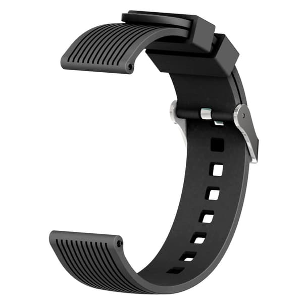Samsung Galaxy Watch 5 (44mm) / (40mm) / Pro line mønster silikone urrem - Sort Black