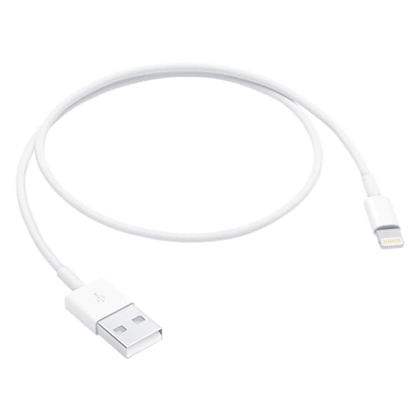 20 cm USB-kabel för snabb laddning med blixtnedslag Vit