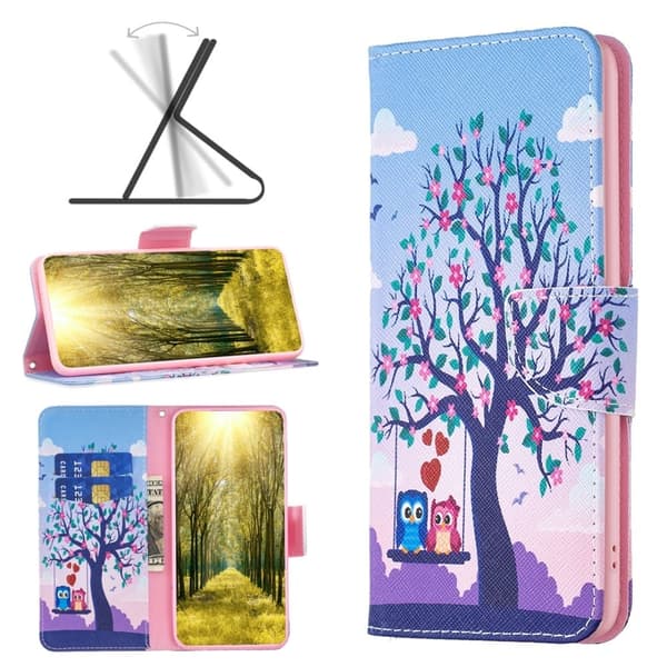 Wonderland Xiaomi Redmi Note 13 4G flip-etui - To Ugler Blue