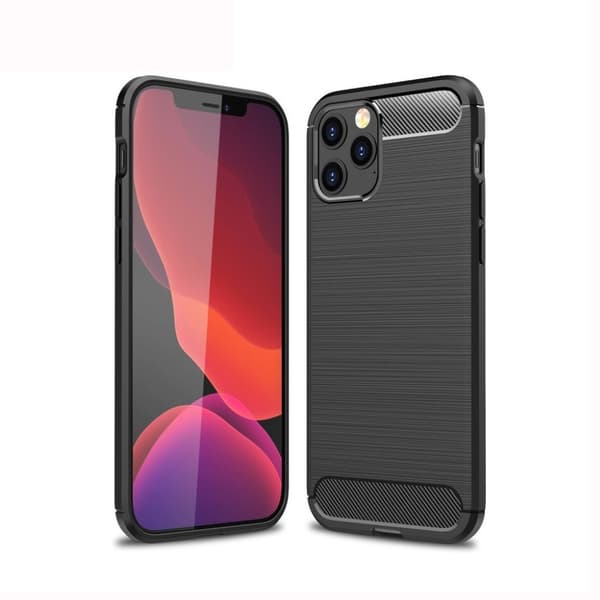 Carbon Flex Etui iPhone 12 Pro Max - Svart Black