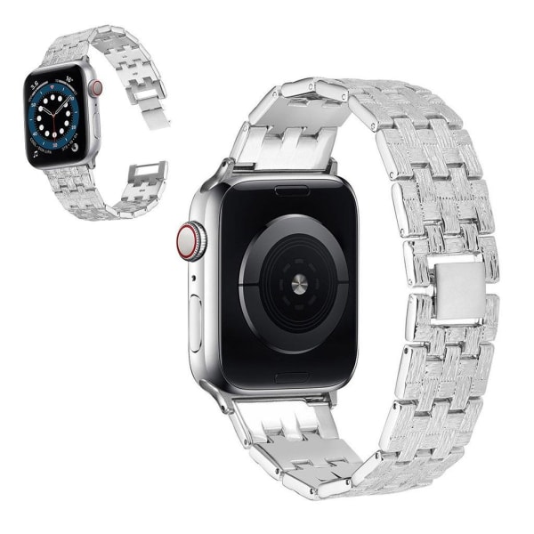 Apple Watch 40mm textured aluminum alloy watch strap - Silver Silvergrå