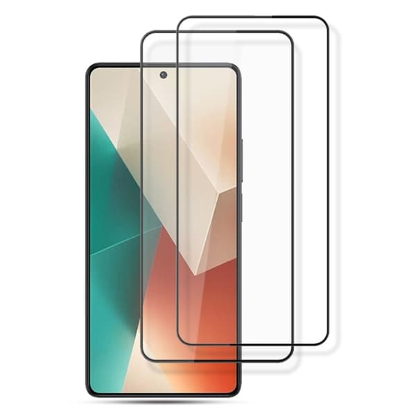 2 kpl AMORUS erittäin vahva lasinen näytönsuoja Xiaomi Redmi Note 13 4G Transparent