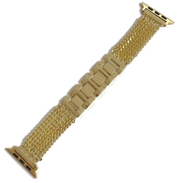 Apple Watch Series 8 (45mm) / Watch Ultra multi-chain style stainless steel watch strap - Gold Gold