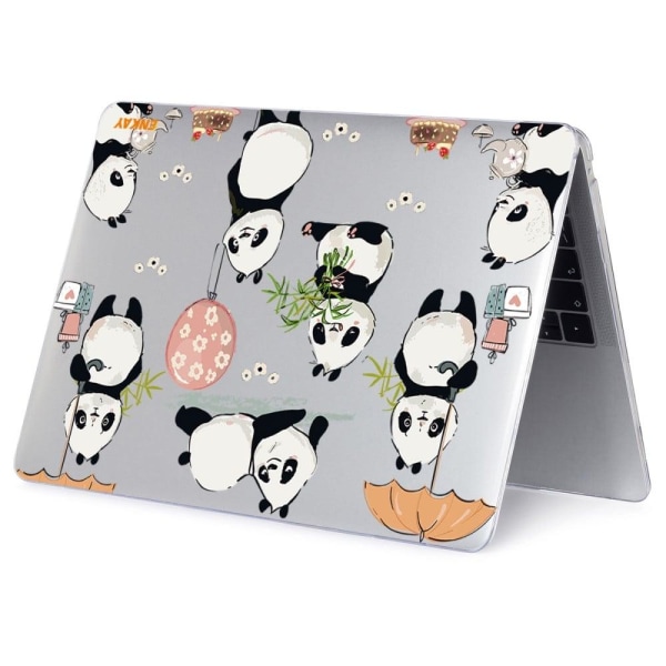 HAT PRINCE MacBook Pro 13 (A2251, A2289, 2020) / M1 / M2 (A2338, 2020) söpö eläintyylinen suojus - Pandat White