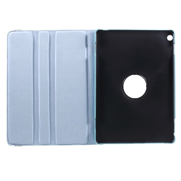 Huawei MediaPad M3 Lite 10.1 Læder etui med roterende stand - Babyblå Blue