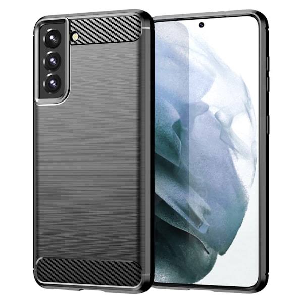 Carbon Flex Etui Samsung Galaxy S21 - Sort Black