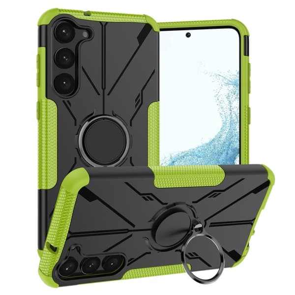 Kickstand-skydd med magnetisk platta för Samsung Galaxy S23 Plus - Grön Grön